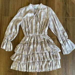 Polka Dot Ruffle Dress - Size S/M